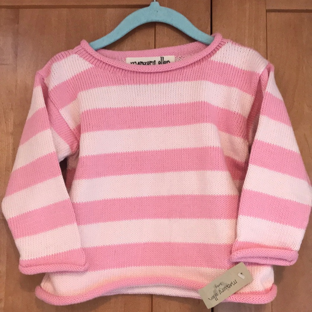 NWT Margery Ellen pink & white sweater size 2